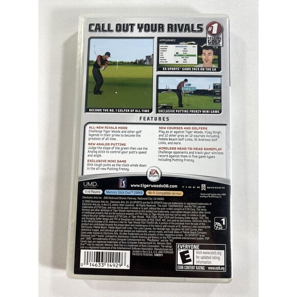 Tiger Woods PGA Tour 2006 Sony PlayStation PSP Complete with Manual Tested - Picture 2 of 9